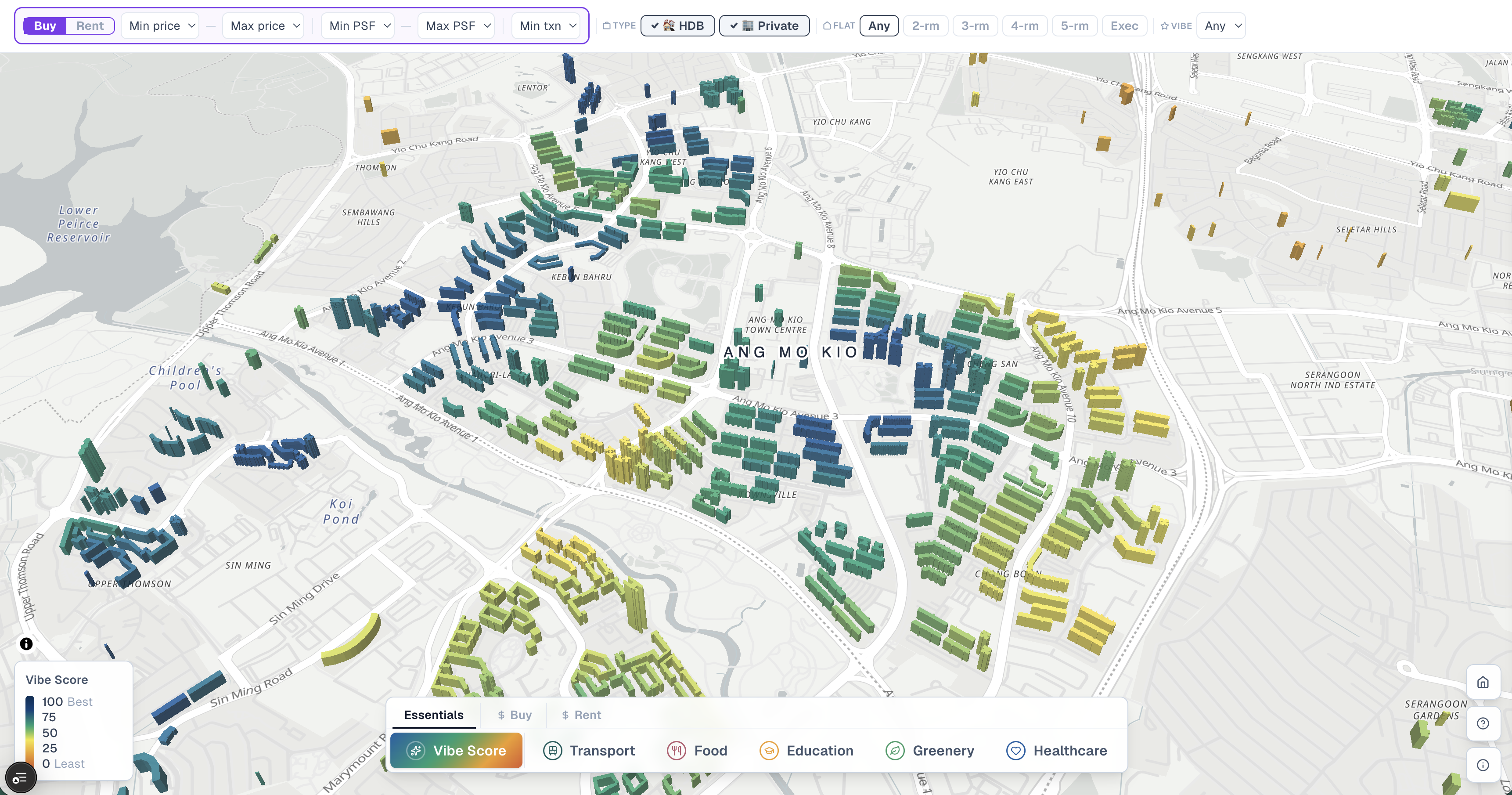 VibeHood — Singapore Neighbourhood Explorer